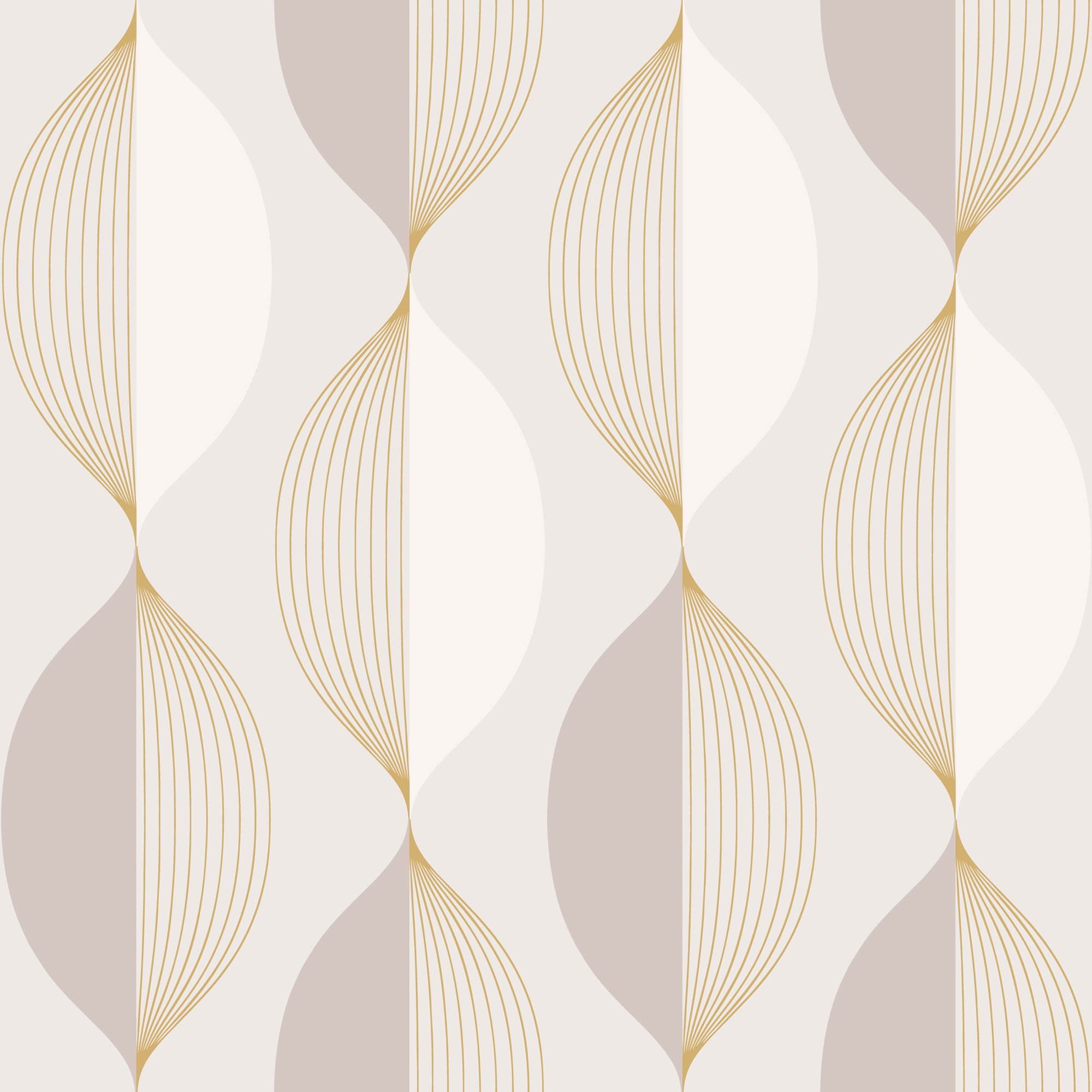 Ellips, Guld/Beige - 383-03